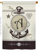 Nautical A Monogram House Flag