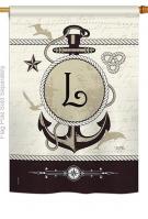 Nautical L Monogram House Flag