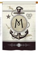 Nautical M Monogram House Flag