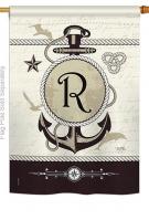 Nautical R Monogram House Flag