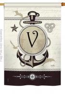 Nautical V Monogram House Flag