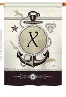 Nautical X Monogram House Flag