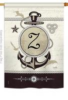 Nautical Z Monogram House Flag