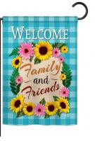 Welcome Family and Friends Garden Flag