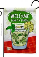 Cool Mojito With Friends Garden Flag