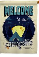 Welcome Campsite House Flag