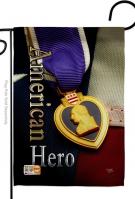 Purple Heart Hero Garden Flag