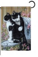 Tuxedo Cat Garden Flag