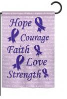 Hope, Faith, Courage (Purple) Garden Flag