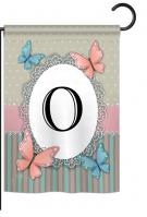 Butterflies O Monogram Garden Flag