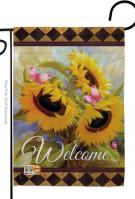 Welcome Sunflower Spring Garden Flag