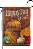 Happy Fall Y\'ll Pumpkins Garden Flag