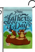 Beary Happy Father\'s Day Garden Flag