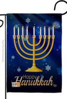 Happy Hanukkah Light Garden Flag