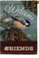 Welcome Chickadee House Flag