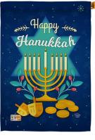 Happy Hanukkah Decorative House Flag