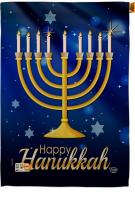 Happy Hanukkah Light House Flag