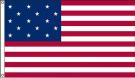 High Wind, US Made 15 Star Historical US Applique Flag 4x6