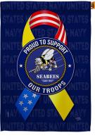 Support Seabees Troops House Flag