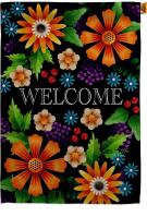 Mix Flower Welcome House Flag