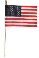 US Made US Stick Cotton Flag 24\