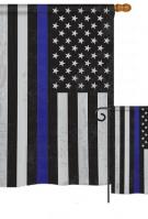 US Thin Blue line Stripe House Flag